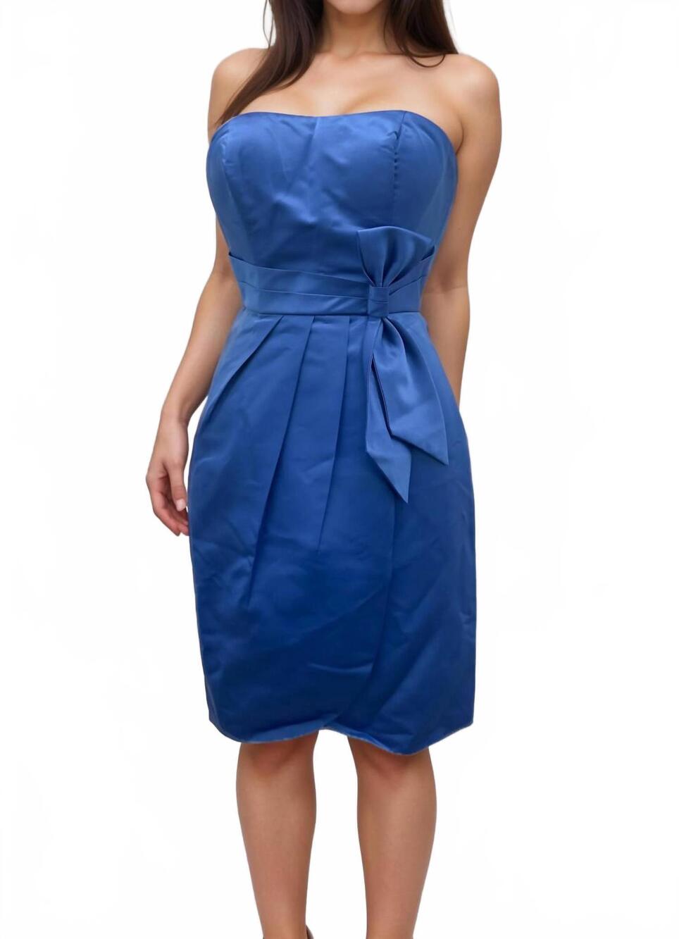 NEW LAST DRESS wrapped desire strapless dress in royal